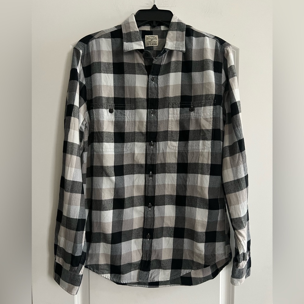 J. Crew Flannel Slim Fit Plaid Button Down Shirt